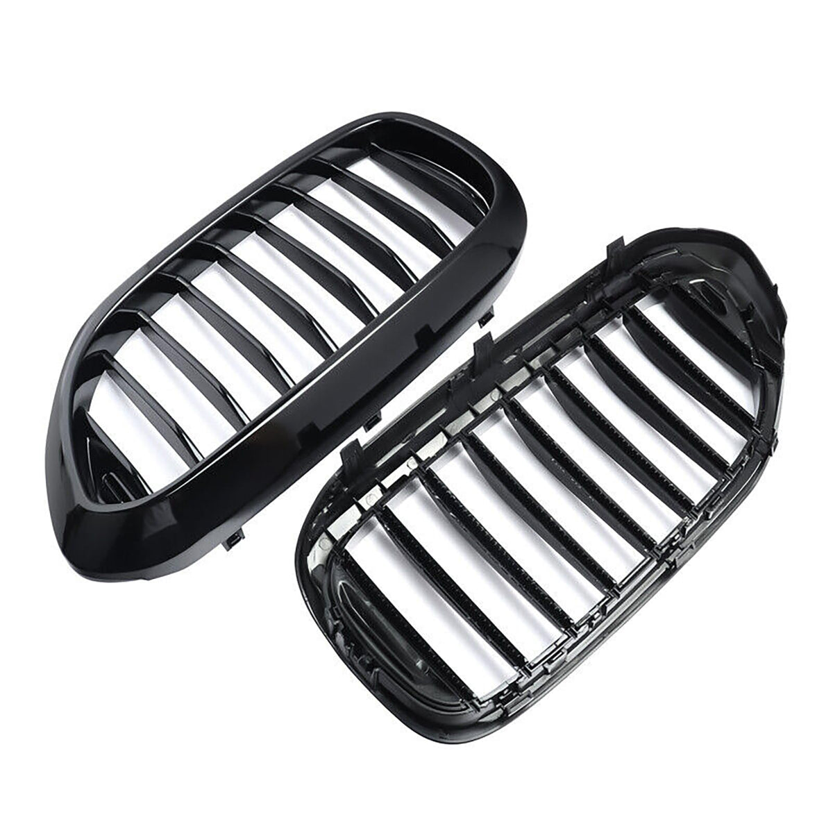 Grille de radiateur Garvee (lot de 2) pour pare-chocs avant, à lamelles simples, compatible avec BMW Série 5 G30, G31 et G38 (2017-2020), noire, robuste et facile à installer.
