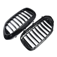 Grille de radiateur Garvee (lot de 2) pour pare-chocs avant, à lamelles simples, compatible avec BMW Série 5 G30, G31 et G38 (2017-2020), noire, robuste et facile à installer.