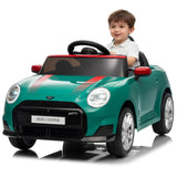 Garvee Voiture électrique enfant MINI 12 V 4,5 Ah verte, télécommande parentale, ceinture, musique et éclairage, pour jardin et parc - Vert