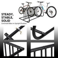 Porte-vélos Garvee, lot de 10, acier thermolaqué, pour garages et événements, 155 cm, robuste et résistant aux intempéries