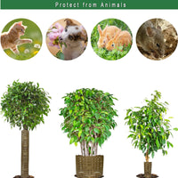 Garvee Protège-tronc ajustable 38 × 25 cm en PVC, maille de protection pour plantes et jeunes arbres, lot de 10, marron
