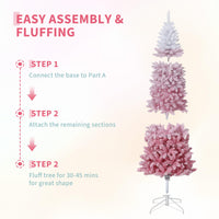 Sapin de Noël étroit Garvee de 140 cm avec 100 LED bicolores (blanc chaud et couleurs vives) pour la décoration du salon, de la maison, du bureau et des fêtes.