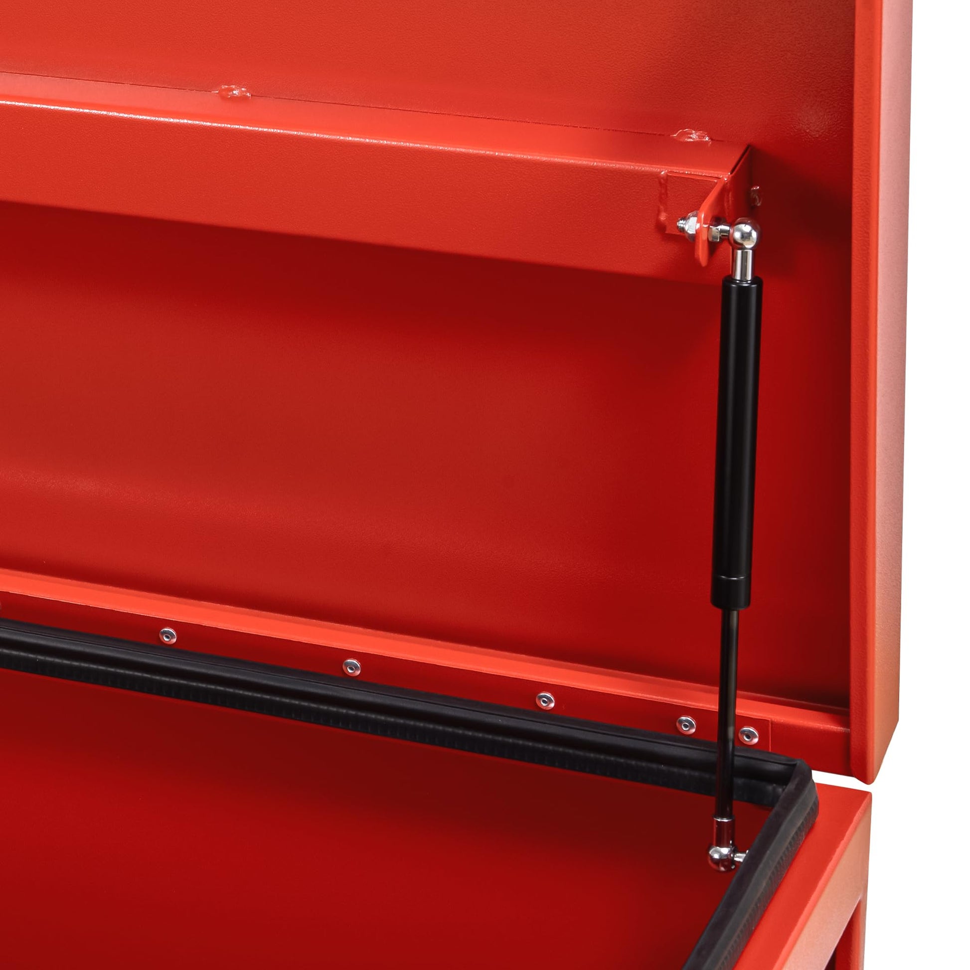 Garvee Coffre à Outils de Chantier 91 × 38 cm, Armoire de Rangement Industrielle en Aluminium, Rouge Bordeaux, pour Outils et Équipement