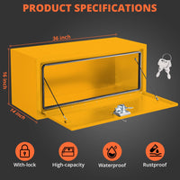 Garvee Boîte à Outils pour Camion 91 cm, Coffre en Acier Étanche, Rangement Sous Châssis pour Pick-up, Remorque et Utilitaire