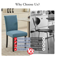 Chaises de salle à manger Garvee Parsons, lot de 2, ergonomiques, revêtement en lin, pieds en bois, salon, cuisine, style moderne