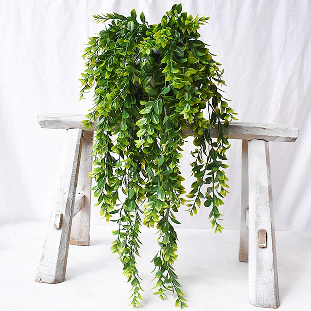 GARVEE Plantes artificielles suspendues vertes – Guirlande de vigne artificielle pour mur et jardin