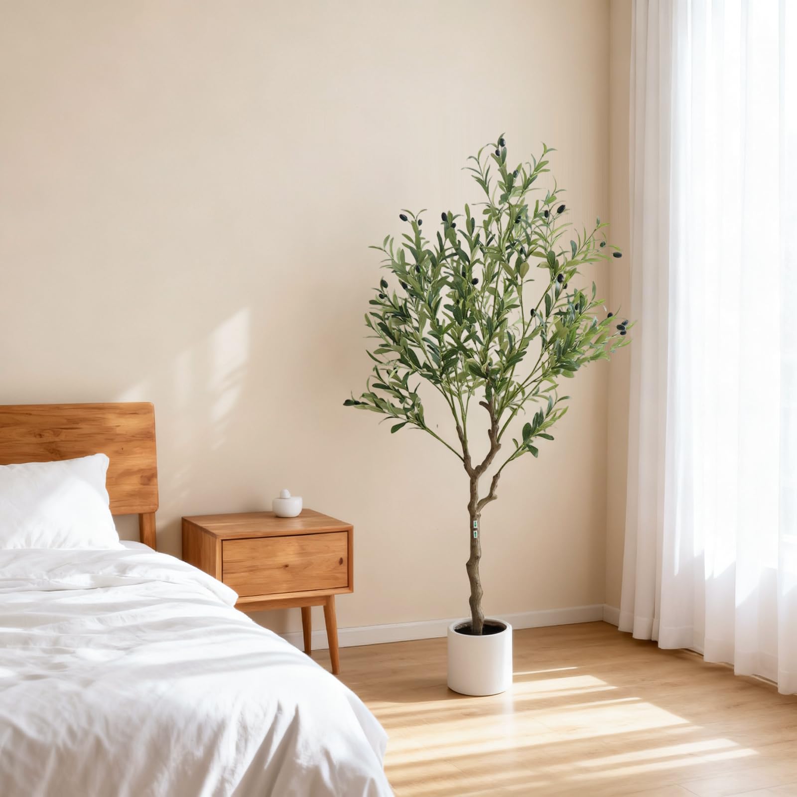 Ensemble de 2 topiaires artificielles en buis Garvee de 1,5 m (5 pi), résistantes aux intempéries et faciles d'entretien, pour une utilisation intérieure et extérieure (vert).
