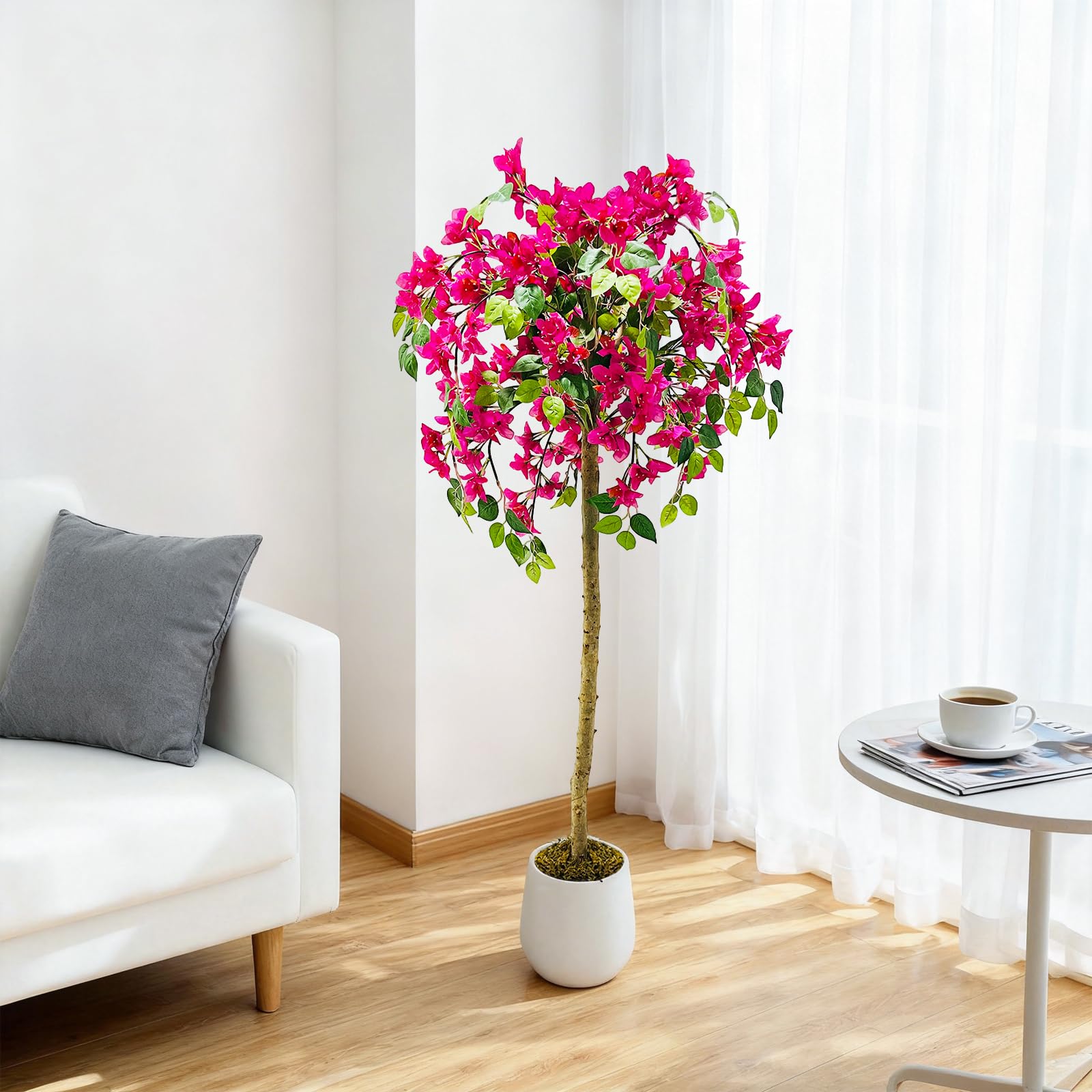 Arbre artificiel d'intérieur Garvee de 1,20 m, design réaliste, sans entretien, idéal pour la maison, le bureau, les mariages, les fêtes, écologique