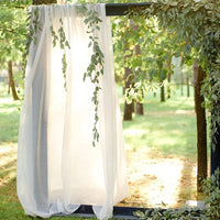 Arche de mariage Garvee en mousseline de soie de haute qualité, drapée en tulle doux, 60 x 550 cm, blanche, pour mariages et fêtes