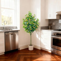Arbre artificiel Garvee de 1,5 m (5 pi) pour intérieur, design réaliste, sans entretien, polyvalent pour la maison et le bureau, écologique