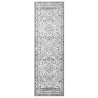 Tapis de couloir vintage Garvee, lavable, antidérapant et antitache, pour salon, chambre et cuisine, 60 x 230 cm, gris
