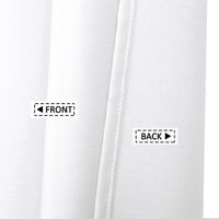 Rideau de douche Garvee en lin épais 240 g/m² blanc 180 x 213 cm pour salle de bain, hôtel de luxe, imperméable et lavable