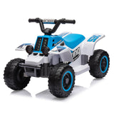 Garvee Quad électrique enfant 6 V avec éclairage LED, musique et klaxon, intérieur et extérieur, dès 3 ans, bleu - Bleu