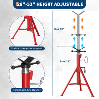 Support de tuyau Garvee à tête en V, capacité de charge de 1134 kg, réglable, acier de 71 à 132 cm, pliable, pour tuyaux de 12,7 à 305 mm, atelier et réparation automobile