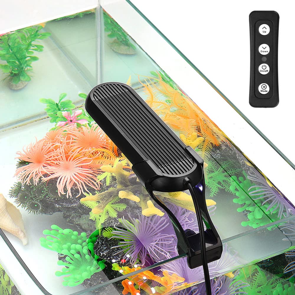 Lampe LED à pince Garvee pour aquarium avec minuterie réglable pour plantes d'eau douce, polyvalente, lumière vive, durable