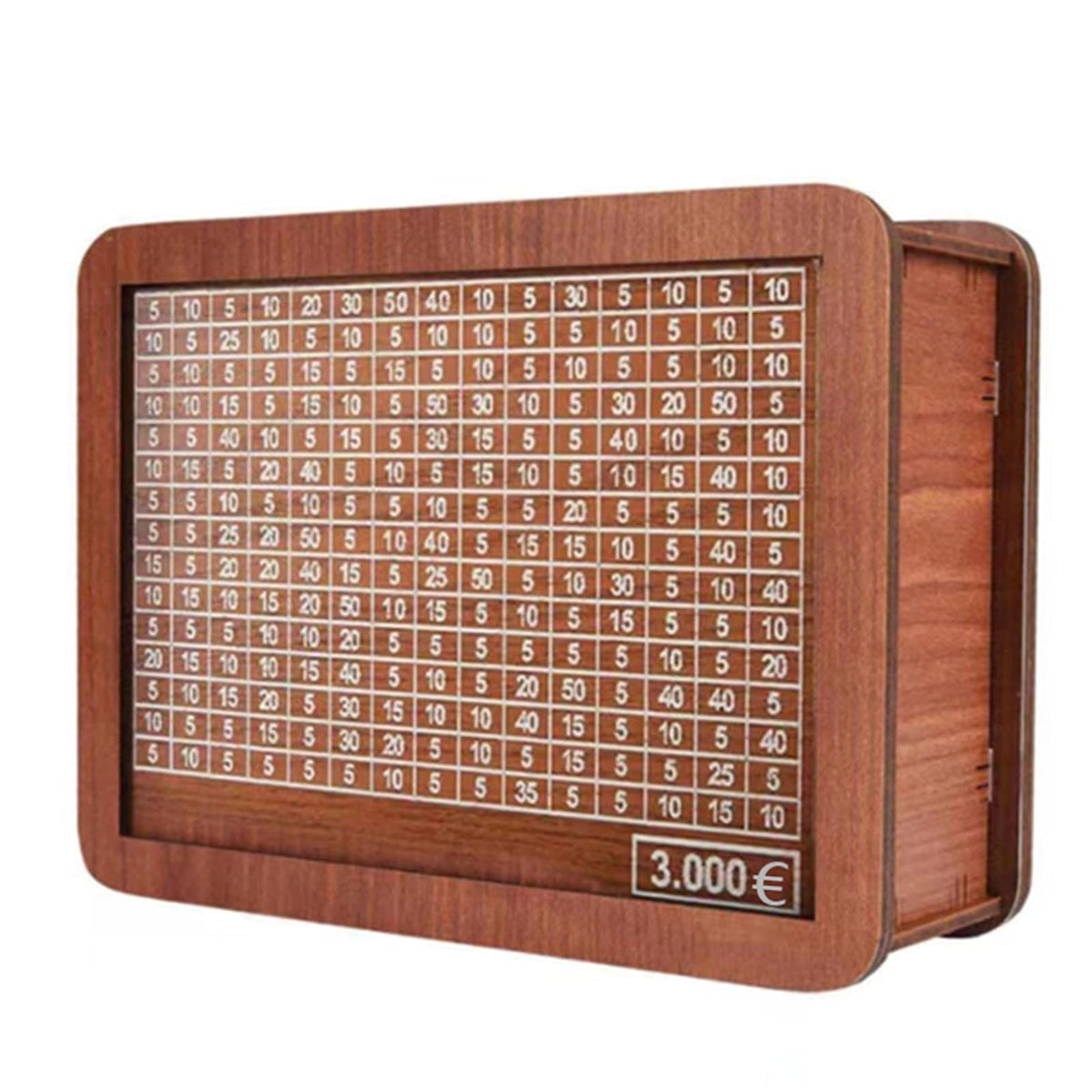 Boîte à monnaie Garvee avec feutre et compteur de pièces, étui en bois et verre pour enfants, 20 x 14,5 x 7,6 cm, durable et réutilisable