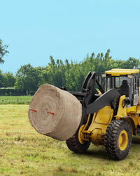 Fourche à foin Garvee 49" (124 cm) avec capacité de 2 041 kg (4 500 lb), pointe à dégagement rapide, acier à ressort, protection anticorrosion pour tracteurs et chargeuses, rouge