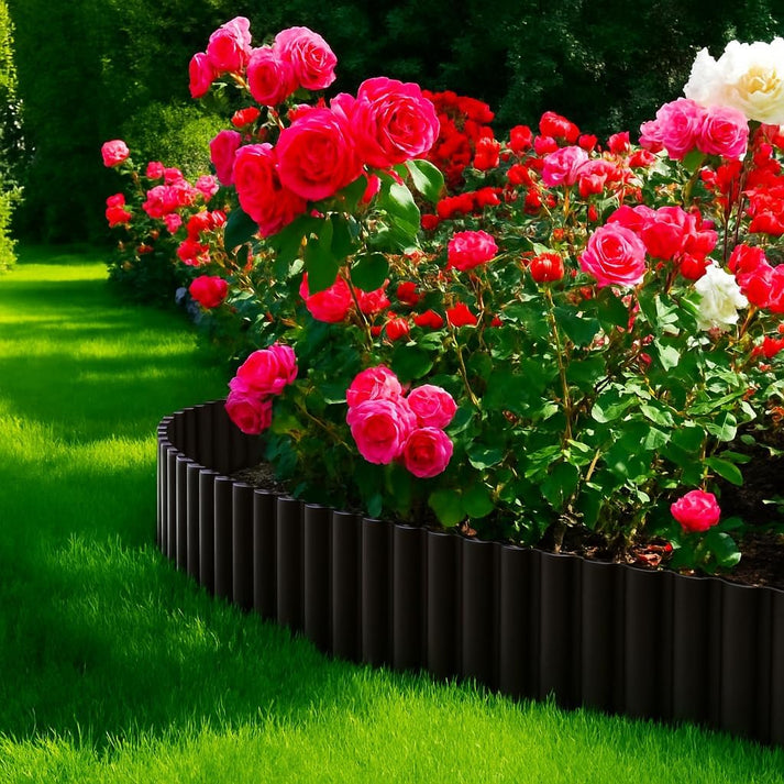 Bordure métallique flexible pour plates-bandes et allées de jardin