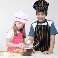 Ensemble de cuisine et de pâtisserie Garvee 11 pièces pour enfants avec tablier ajustable, toque de chef et accessoires sans BPA pour les jeux de rôle et les fêtes d'anniversaire, en coton lavable