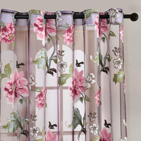 Rideau semi-transparent en polyester brodé Garvee Peomies avec perles, pour salon et chambre, 1 x 2,5 mètres, multicolore