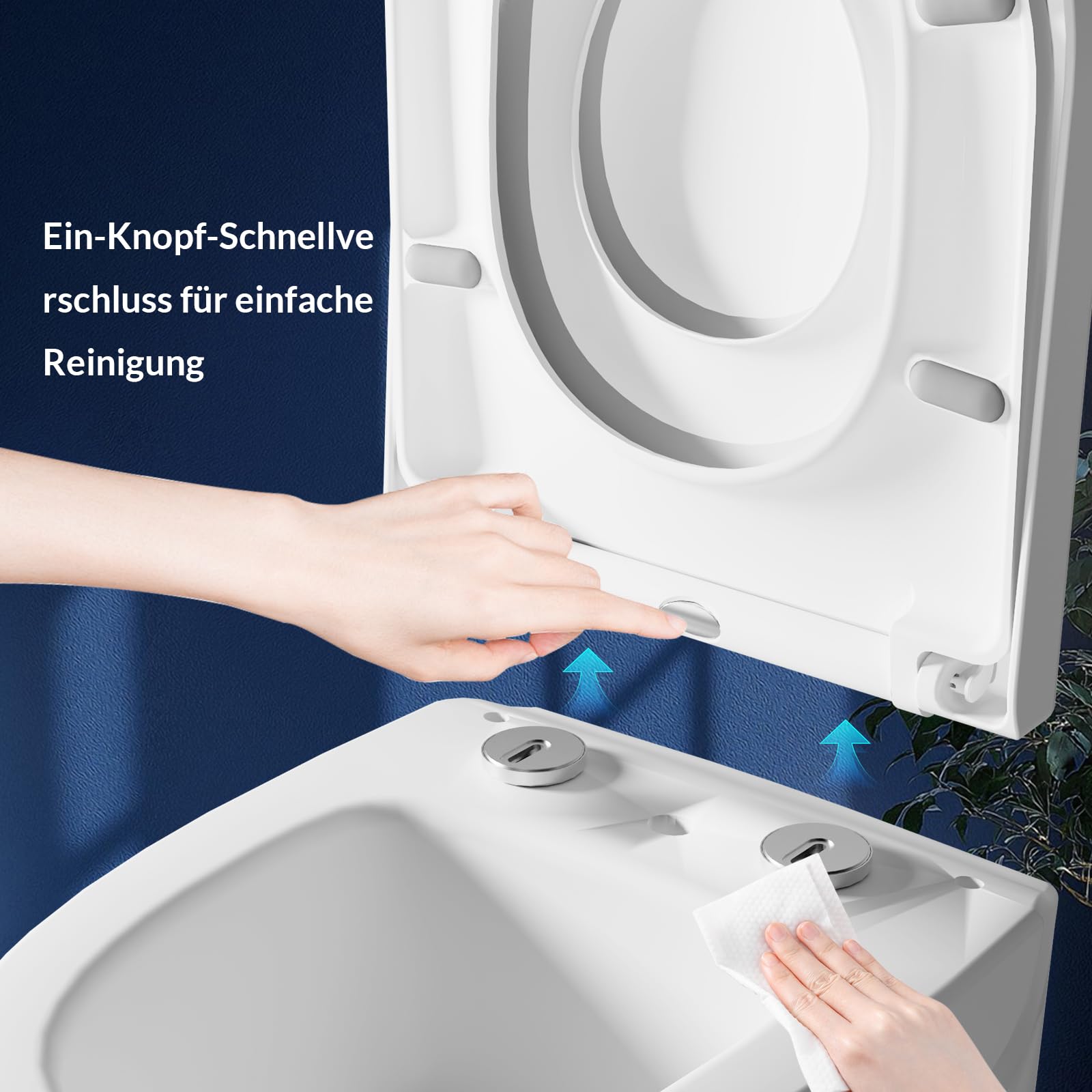 Garvee Abattant WC type D avec siège enfant magnétique amovible, fermeture douce, urée thermodurcissable antibactérienne, blanc