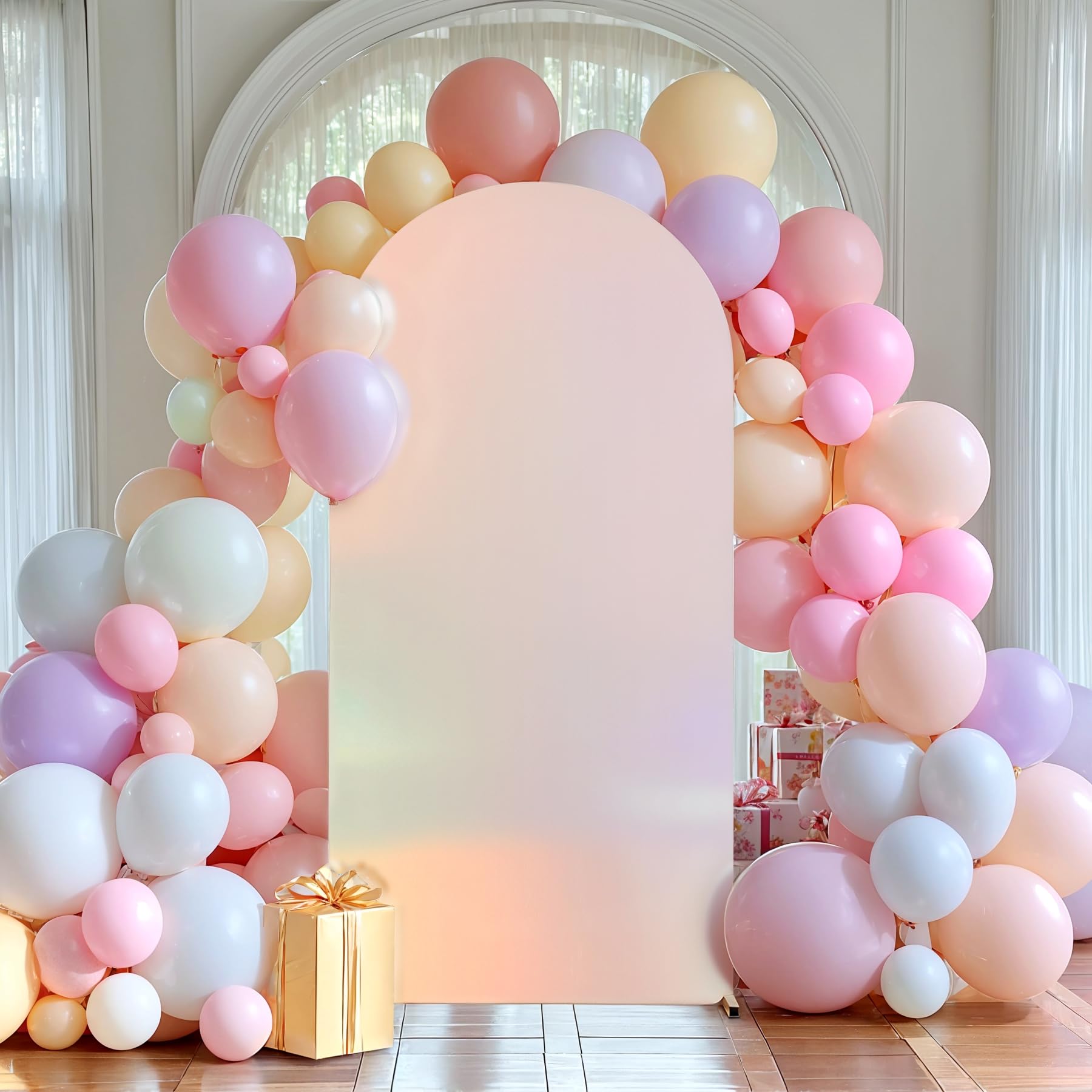Arche de mariage Garvee 1,8 m en spandex - Élastique, pailletée - Polyester/Spandex - Fête, Baby Shower, Photographie - Or, Argent, Couleurs fantaisie