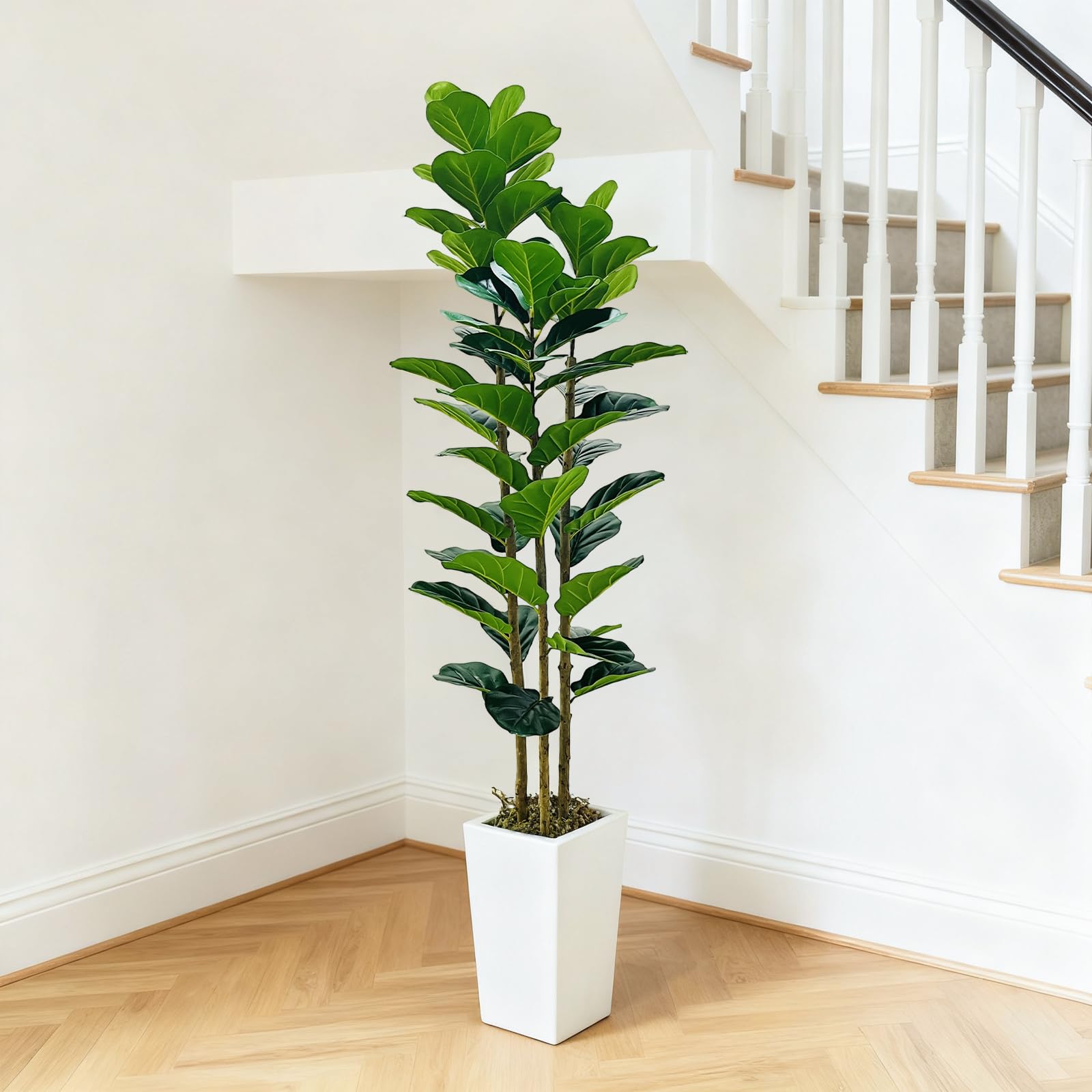 Arbre artificiel d'intérieur Garvee de 1,8 m (6 pi) réaliste, sans entretien, polyvalent et durable, vert
