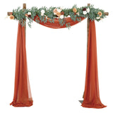 Arche de mariage Garvee, rideau en tulle drapé en mousseline 70x550cm, couleur caramel, décoration de mariage - caramel