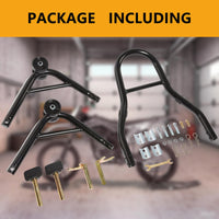 Support moto GARVEE avant et arrière universel, capacité 385 kg, réglable avec adaptateurs à fourche, pour motos sportives et tout-terrain, noir