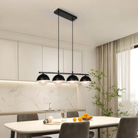 Suspension Garvee moderne à 4 lumières pour table à manger, en métal noir, hauteur réglable, style industriel rétro, pour salles à manger et cafés