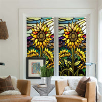 Film adhésif pour vitres Garvee, motif tournesol, adhérence statique, protection UV, 60 x 100 cm, pour la maison et le bureau