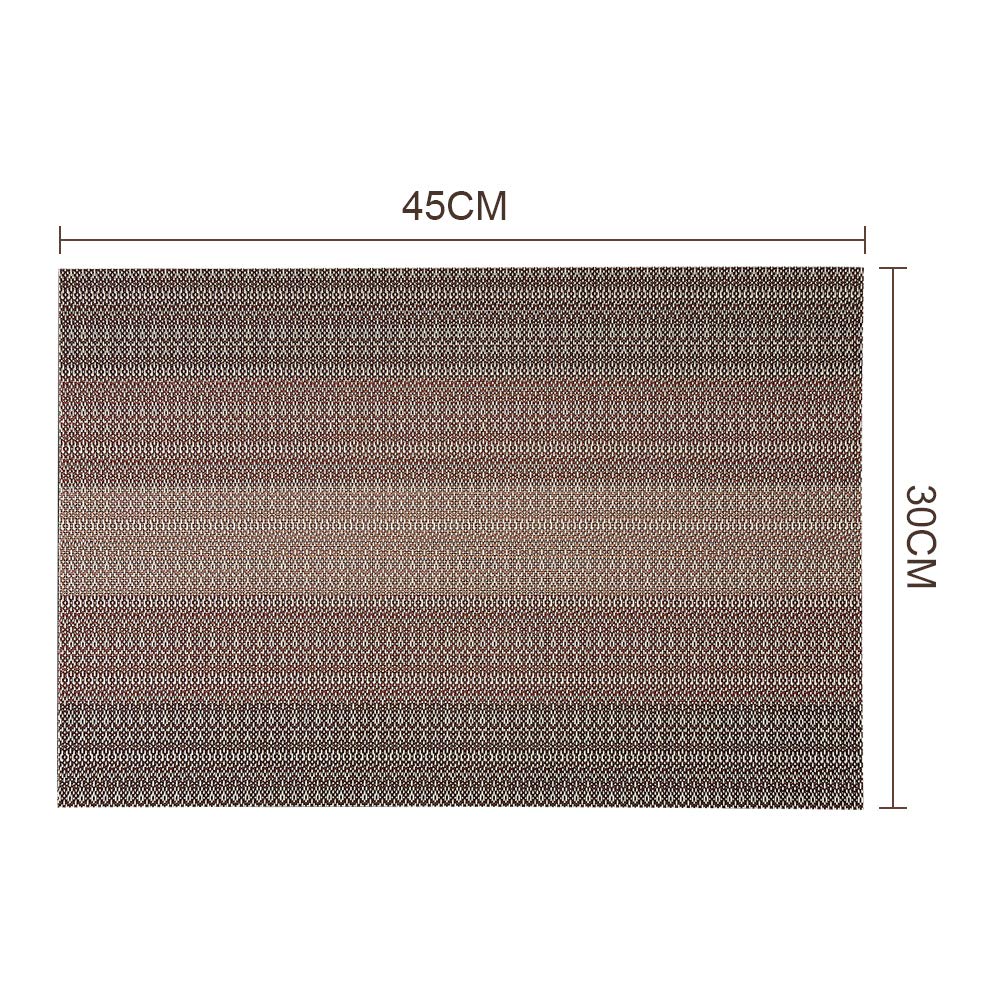 Garvee Lot de 6 sets de table isolants thermiques en PVC rouge 30x45cm, écologiques et antidérapants