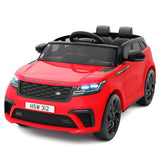 Garvee Voiture Électrique Enfant 12V Land Rover, 2 Moteurs, 2 Places, Télécommande Parentale, Sécurité LED, Musique, Cadeau Idéal - Rouge