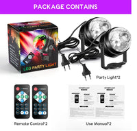 Garvee Boule disco LED RGB avec 7 couleurs, activation sonore, rotation à 360°, câble USB de 4 m pour fêtes, anniversaires, bars, mariages, Noël, 2