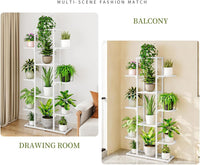 Étagère à plantes Garvee à 5 niveaux en métal, étanche, pieds réglables, gain de place, pour salon, balcon, jardin, noire