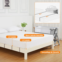 Lit bébé GARVEE, berceau bébé, lit cododo 4 en 1, lit de voyage pour enfants