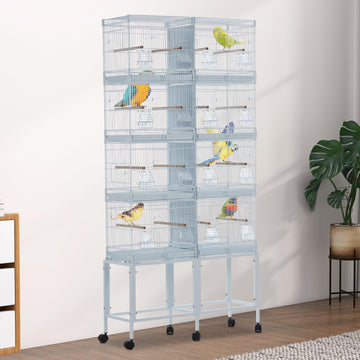 Cage à oiseaux extra large Garvee 168 cm de haut avec fond amovible et toit imperméable pour conure, perroquet, perruche ondulée, design coloré, intérieur et extérieur