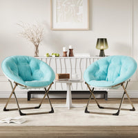 Fauteuil soucoupe Garvee, fauteuil lune pliable en fausse fourrure, idéal pour la chambre et le salon, peluche surdimensionnée