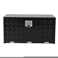 Coffre à outils Garvee 24 pouces en aluminium, coffre de rangement sous châssis, étanche, robuste, verrouillable, peu encombrant, noir, pour camionnettes et camping-cars