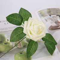 Coffret de roses artificielles Garvee avec 25 roses en savon bleues et rouges, mousse de latex, cadeau romantique pour la Saint-Valentin et la fête des mères