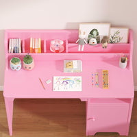 Bureau enfant Garvee avec chaise, en bois, ergonomique et stable, pour chambre/bureau d'enfant, 3-12 ans
