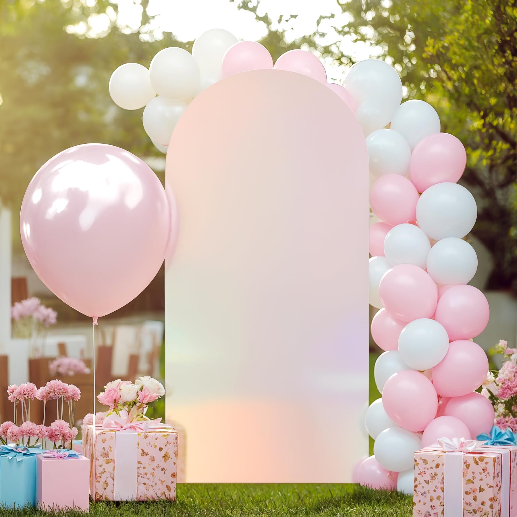 Garvee Panneau de fond d'arche de mariage de 1,8 m (6 pi) en spandex extensible à paillettes élastiques pour mariage, fête et baby shower
