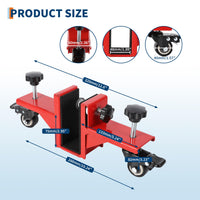 Kit d'installation de porte Garvee, 2 pièces, pour portes de 0 à 4,8 cm d'épaisseur, capacité de charge de 340 kg, acier Q235, rouge, usage commercial et résidentiel