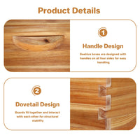 Ruche Langstroth Garvee à 10 cadres en bois de cèdre - Maison à abeilles 100 % cire d'abeille - Hausse moyenne pour l'apiculture - 41 x 50 x 17 cm - Matériel professionnel