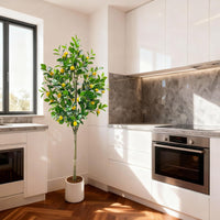 Arbre artificiel d'intérieur Garvee de 1,8 m, design réaliste, sans entretien, durable, pour salon et bureau, vert