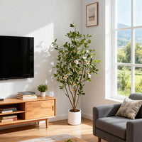 Lot de 2 arbres artificiels d'intérieur Garvee de 1,20 m, réalistes, sans entretien, durables, polyvalents et verts.