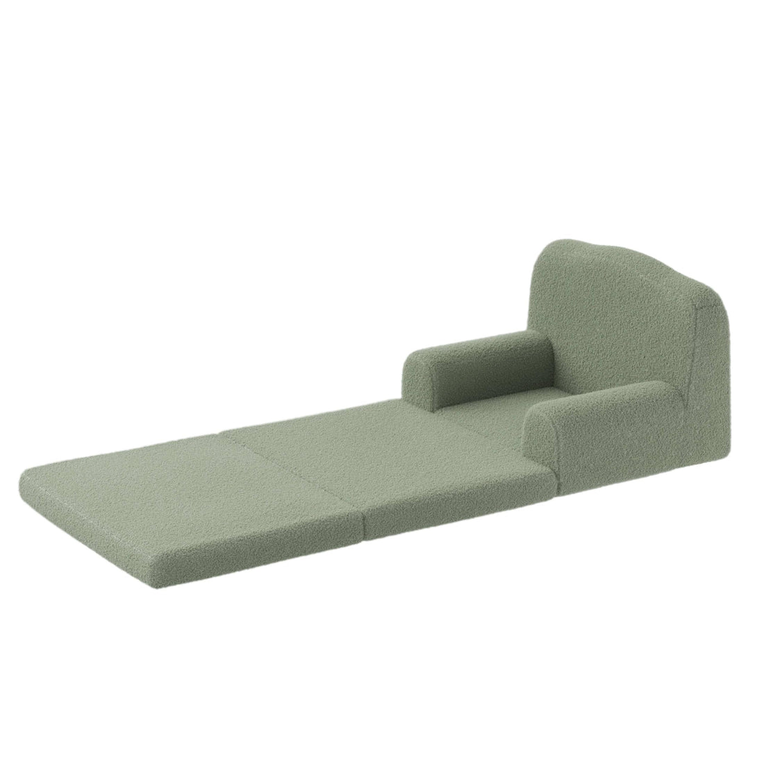 Garvee Fauteuil-canapé enfant en sherpa réversible avec housse lavable, motif couronne, idéal pour la salle de jeux et la chambre d'enfant. Léger, confortable et pliable