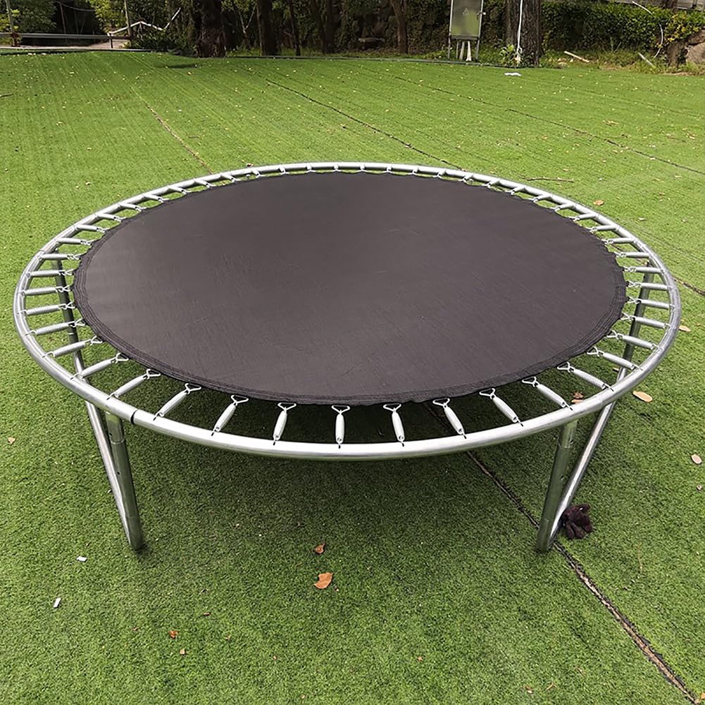 Tapis de rechange pour trampoline Garvee, rond de 2,44 m (8 pieds), imperméable, résistant aux UV, tapis de saut à ressorts de sécurité avec 48 boucles, anneaux en V, coussinets à crochets et boucles