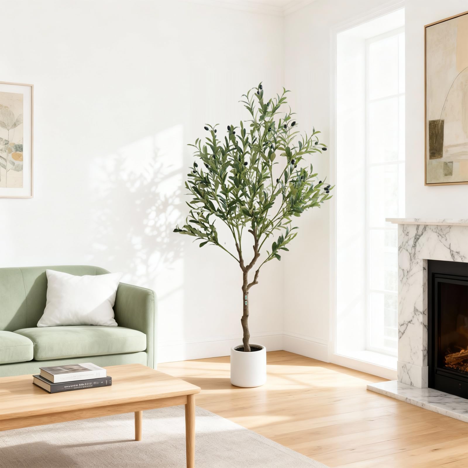 Ensemble de 2 topiaires artificielles en buis Garvee de 1,5 m (5 pi), résistantes aux intempéries et faciles d'entretien, pour une utilisation intérieure et extérieure (vert).