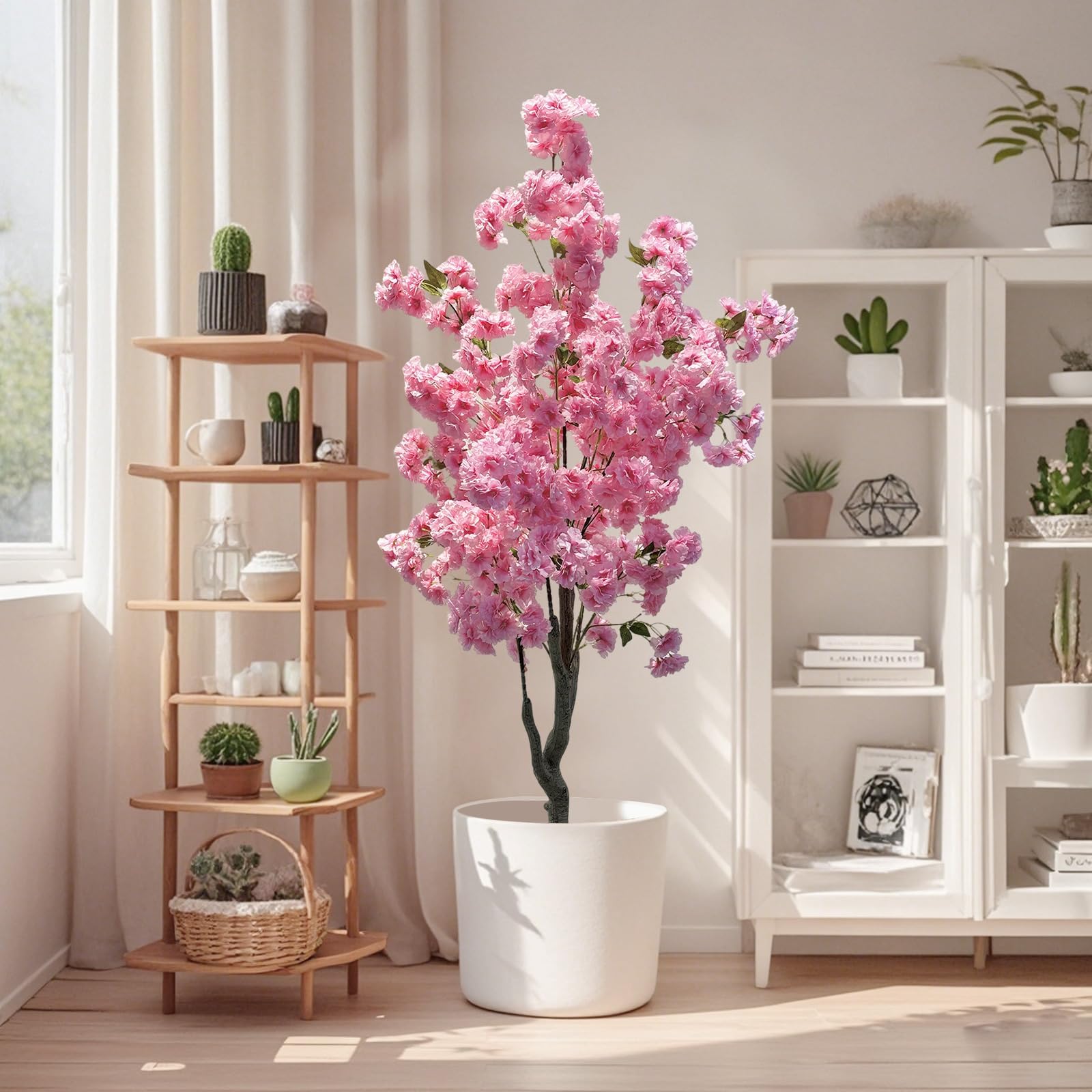 Arbre artificiel Garvee de 1,5 m (5 pi) pour intérieur, réaliste, sans entretien, décoration polyvalente, vert, pour la maison ou le bureau